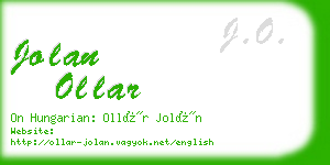 jolan ollar business card